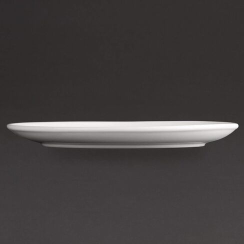 Olympia 2835 Athena Hotelware Oval Coupe Plate - 254x197mm 10x7 3/4" (Box 12), White in Saudi Arabia