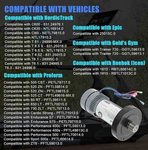 محرك محرك تيار مستمر M-405565 مع دولاب الموازنة، 2.80 HP DC 1939W بديل لـ NordicTrack & ProForm متوافق مع 314571، 362190، 356334، 405618، 349568، C3364B4370M in Saudi Arabia