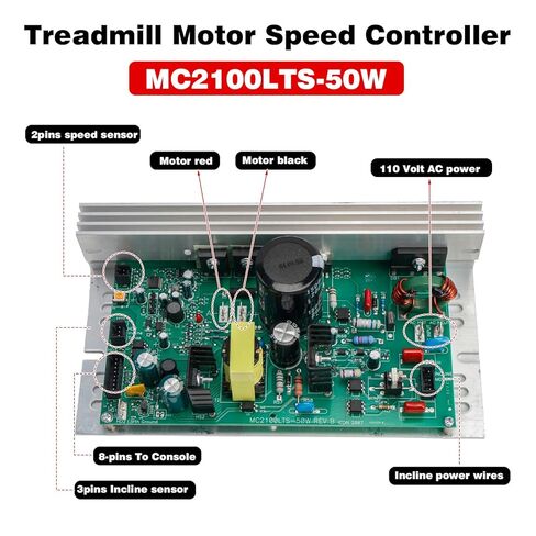 MC2100LTS-50W REV B 256266 Treadmill Motor Control Board Compatible with NordicTrack ProForm Reebok HealthRider Weslo Epic GoldsGym Sears Image FreeMotion Treadmills Motor Speed Controller in Kuwait