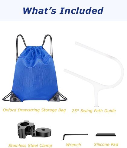 مدرب مسار التأرجح للبيسبول والكرة اللينة بزاوية 25 درجة للأطفال والكبار - معدات تدريب البيسبول مع دليل "نافذة الضرب" على شكل حرف U، تعليقات مسار الخفافيش داخل الكرة (قاعدة الإنطلاق غير متضمنة) in Kuwait