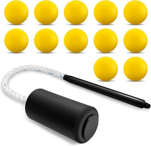 Baseball & Softball Swing Trainer Set – Rope Swing Training Bat with 12 Soft Foam Balls for Real-Feel Swing & Hitting Practice, Batting Training Aid for Youth Beginners in Saudi Arabia
