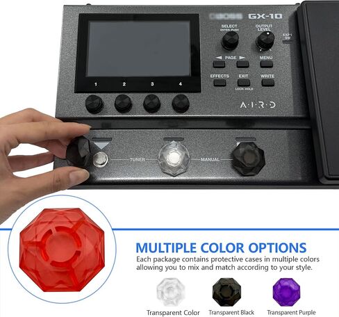 Guitar effect pedal foot switch top cover,Eight-pack multi-color diamond style foot spike cap protective cap, suitable for guitar effect pedal protective cap(Style1) in Saudi Arabia