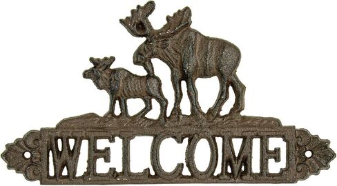 Upper Deck Moose Welcome Sign, 10.5-Inch in Kuwait
