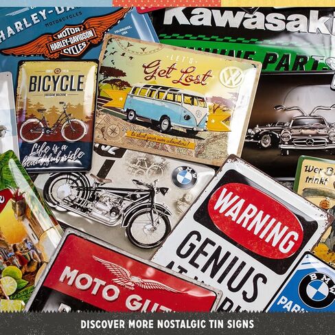 لافتة قصدير كلاسيكية من Nostalgic-Art، 11.8 بوصة × 15.7 بوصة، ميشلان - الخدمة - فكرة هدية لمحبي السيارات، منتج الترخيص الرسمي (OLP)، مصنوع من المعدن، تصميم عتيق in Saudi Arabia