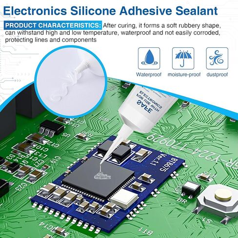 4 أونصة/120 مل طلاء مطابق للإلكترونيات، طلاء مطابق من السيليكون المقاوم للماء، مانع تسرب عازل شفاف سريع الجفاف للوحات الدوائر، مصابيح LED، لوحات التحكم في الأجهزة، إلكترونيات RC in Kuwait
