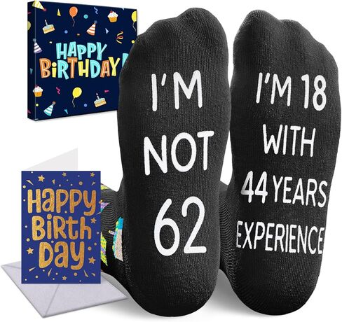 HAPPYPOP Birthday Gifts Ideas For Mela Female - 65Th 70Th Birthday Gifts, Birthday Socks With Greeting Card in Saudi Arabia
