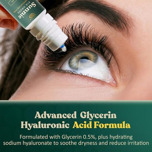 Sunnie Preservative-Free Eye Drops for Dry Eyes, 0.37 fl oz (11ml), Multi-Dose Lubricating Drops with Glycerin 0.5% – for Daily Comfort in Kuwait