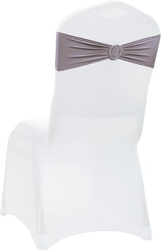 في دي إس - أبل جرين | دنة كرسي الزنانير الأقواس | 10 قطع | ربطة عنق مرنة قابلة للتمدد للولائم العالمية قابلة للطي مع مشبك منزلق فضي لتزيين حفلات الزفاف والمؤتمرات والاحتفالات in Kuwait