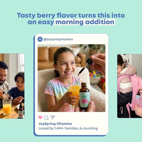 JoySpring Liquid Chlorophyll Drops for Kids | Super Greens for Kids Infused with Elderberry & Chlorophyll for Bad Breath |Sugar Free Body Deodorizing Supplement |Berry Flavor| 30 Servings in Kuwait