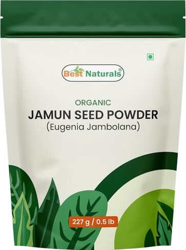 Best Naturals Certified USDA Organic Jamun Seed Powder, 227 Gram, Gluten Free, GMO Free, Vegan in Saudi Arabia