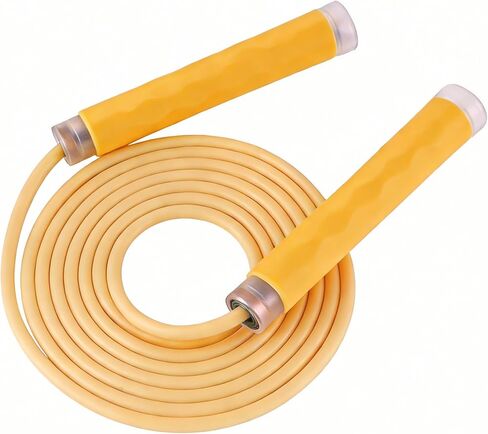 YUEDONG 7mm Weighted Jump Rope, Anti-Slip Wave Handles, Ball Bearings, Adjustable PVC Skipping Rope for HIIT Cardio Fitness, Indoor Outdoor for Men Women Adults in Saudi Arabia