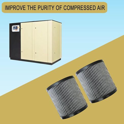 2 Pcs 32012957 Air Filter Replacement Fit for Ingersoll Rand Air Compressor 32165466 32012940 110377E100 2545 7100 3000 10T2 15T4 H15T4 TS7-TS15 32165466 54726518 32127482 32019787 42406 1R417 P5051A in Kuwait