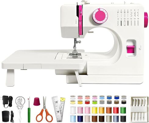 StitchMaster Pro Sewing Machine - Twin/Double Needle Compatible, 14 Stitches, Easy for Beginners & Home Users in Kuwait