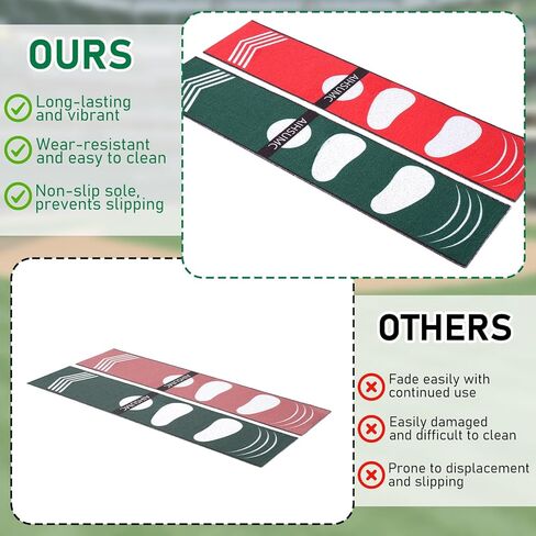 Softball Pitching Mat with Strike Zone, Wear-Resistant Portable Training Mat for Batting Stance Practice, 54 x 12 Inch, Indoor & Outdoor Baseball Practice for Youth Beginners in Kuwait