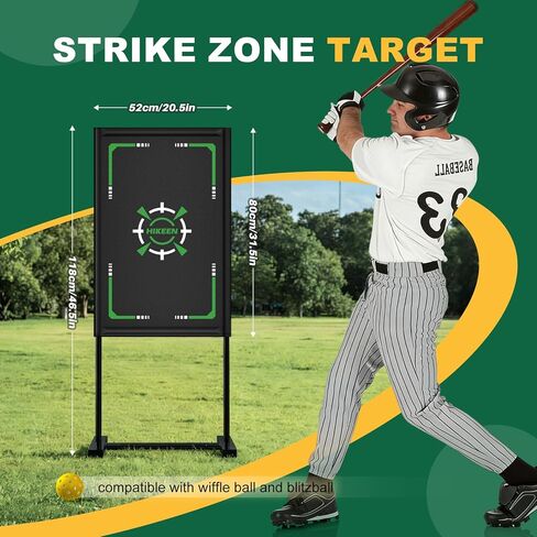 Hikeen Baseball Strike Zone Target for Plastic Balls-Premium Metal Frame,Compatible with Wiffle Ball and Blitzball Pitching Target Easy to Set Up & Assemble in Saudi Arabia