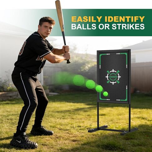Hikeen Baseball Strike Zone Target for Plastic Balls-Premium Metal Frame,Compatible with Wiffle Ball and Blitzball Pitching Target Easy to Set Up & Assemble in Saudi Arabia