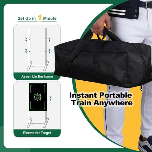 Hikeen Baseball Strike Zone Target for Plastic Balls-Premium Metal Frame,Compatible with Wiffle Ball and Blitzball Pitching Target Easy to Set Up & Assemble in Saudi Arabia