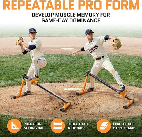 ACELETIQS Baseball Pitching Lead Leg Trainer – Adjustable Stride & Resistance Trainer for Pitchers – Improve Power, Balance & Mechanics – Heavy-Duty Steel Pitching Training Aid in Kuwait