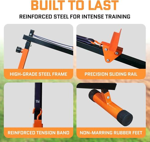 ACELETIQS Baseball Pitching Lead Leg Trainer – Adjustable Stride & Resistance Trainer for Pitchers – Improve Power, Balance & Mechanics – Heavy-Duty Steel Pitching Training Aid in Kuwait