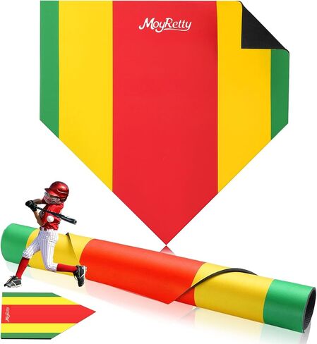 MoyRetty Baseball Training Home Plate, 17 Inch, Non-Slip Mat with Colored Strike Zones, Indoor Outdoor Practice Pitching Plate in Kuwait