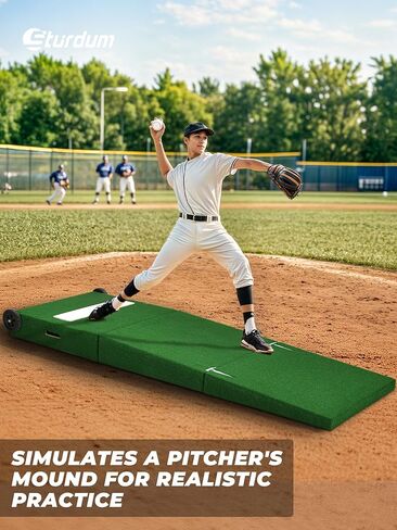 Pitching Mound, Portable Pitchers Mound for Baseball Softball with Non-Slip Rubber Plate, Baseball Mound for Pitching Training Game in Kuwait