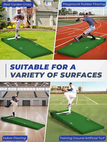 Pitching Mound, Portable Pitchers Mound for Baseball Softball with Non-Slip Rubber Plate, Baseball Mound for Pitching Training Game in Kuwait