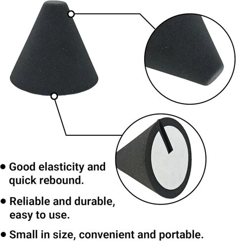 10PCS Electronic Drum Trigger Foam Cones, Shock Absorbing Spacers for E-Drum Piezo Pickup, 35mm x 37mm Black in Saudi Arabia