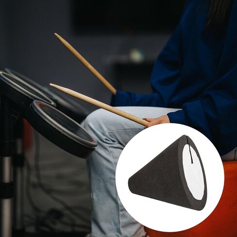 Yibuy 4 Pieces Electronic Drum Piezo Trigger Foam Cone Replacement 35mm x 37mm Black in Kuwait