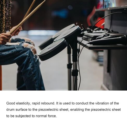 Yibuy 4 Pieces Electronic Drum Piezo Trigger Foam Cone Replacement 35mm x 37mm Black in Kuwait