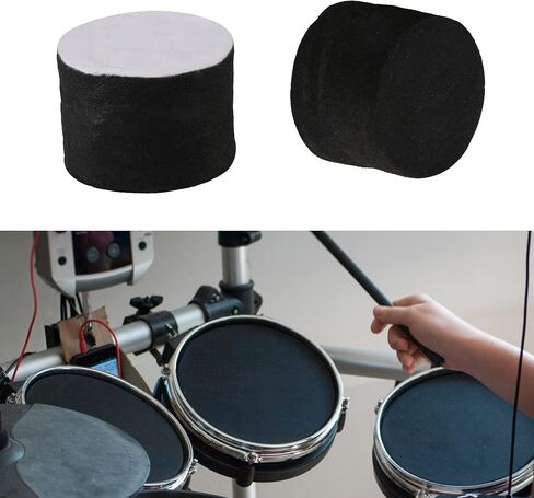 BQLZR Black Foam Cone and Cylinder Parts Decoupling Block Decoupling Foam,for Electronic Drum Piezo Trigger As Drum Trigger Foam Between The Piezo and The Drum Head Pack of 10 in Kuwait