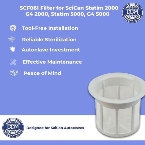 Filter SCF061 for SciCan Statim 2000, G4 2000, Statim 5000, G4 5000 – Replacement Autoclave Filter #01-109300S Compatible with SciCan in Kuwait