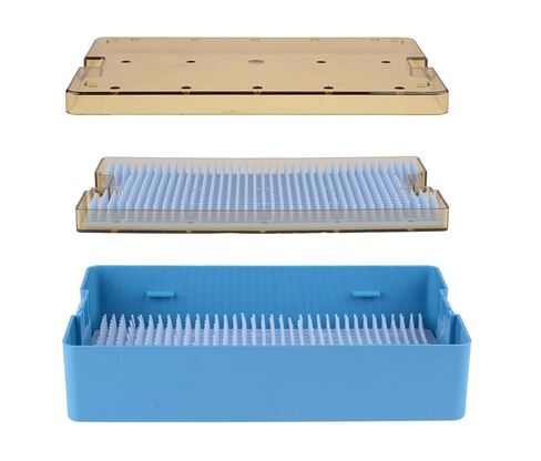 REEHUT Double Layer Autoclavable Instruments Storage Box Instruments Sterilization Tray Case with Silicone Mat in Kuwait