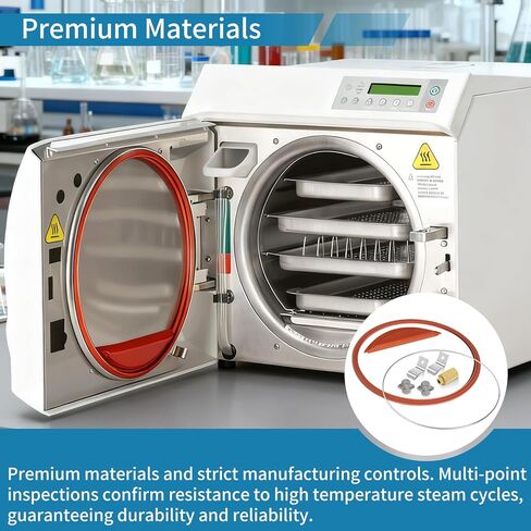 M9 M9D Door Gasket Kit for Midmark Ritter M9 PM Kit Include Door & Dam Gasket(#002-0361-01), Gasket Ring(#057-0790-01), with Replacement Part Door Spring, Mesh Chamber Filter, Sintered Bronze Filter in Kuwait