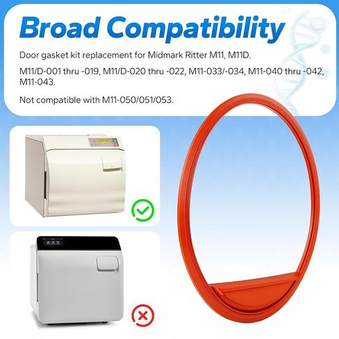 M11 Door Gasket Kit Fits for Midmark M11 Steam Sterilizers, Upgrade Sterilizer PM Kit for Midmark M11D Ultraclave Automatic Sterilizer, Door Dam Gasket Replacement for Midmark Ritter M11, M11D Parts in Saudi Arabia
