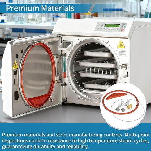 M11 Door Gasket Kit for Midmark Ritter M11 PM Kit Include Door & Dam Gasket(#002-0504-00), Gasket Ring(#057-0790-00), with Replacement Part Door Spring, Chamber Filter, Sintered Bronze Filter in Kuwait