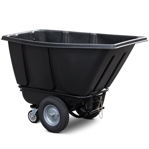 5-Pack Tilt Dump Truck, 1400 lb Capacity 1/2 Cu. Yd Heavy Duty Poly Dump Cart, 16" Wheels, Towable Linkable Utility Cart for Warehouse & Construction in Saudi Arabia