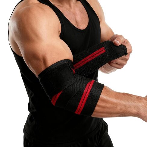 Weight Lifting Straps For Men Women,47" Adjustable Compression Straps & Brace for Joint Support (1 Pair),Elbow Brace for Weightlifting and Fitness Training in Saudi Arabia