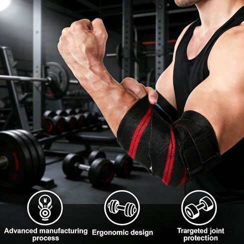 Weight Lifting Straps For Men Women,47" Adjustable Compression Straps & Brace for Joint Support (1 Pair),Elbow Brace for Weightlifting and Fitness Training in Saudi Arabia