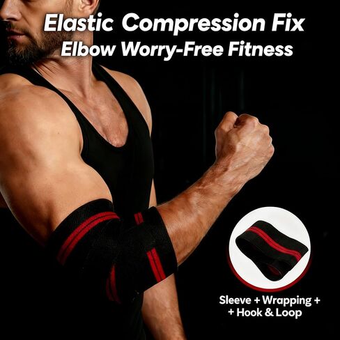 Weight Lifting Straps For Men Women,47" Adjustable Compression Straps & Brace for Joint Support (1 Pair),Elbow Brace for Weightlifting and Fitness Training in Saudi Arabia