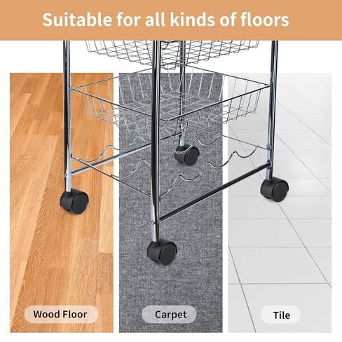 2" Nylon Plastic Stem Casters with Brake, 5/16"-18 Threaded Stem Furniture Wheel, Replacement Swivel Castors for Cart, Small Table, Metal Shelf, Bird Cage, 4 Pcs in Saudi Arabia