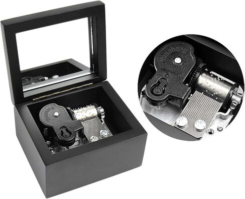 صندوق الموسيقى Sinzyo من الخشب المنحوت، صندوق موسيقي هدية لعيد الميلاد، عيد الميلاد، عيد الحب (صندوق أحمر، اللحن: Clair DE Lune) in Kuwait