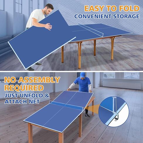 IUNNDS Table Tennis Top for Pool Table, 6ft/7ft/8ft/8ft/8.5ft/9ft Foldable Table Tennis Table for Pool Table, Table Tennis Conversion Top with Net in Saudi Arabia