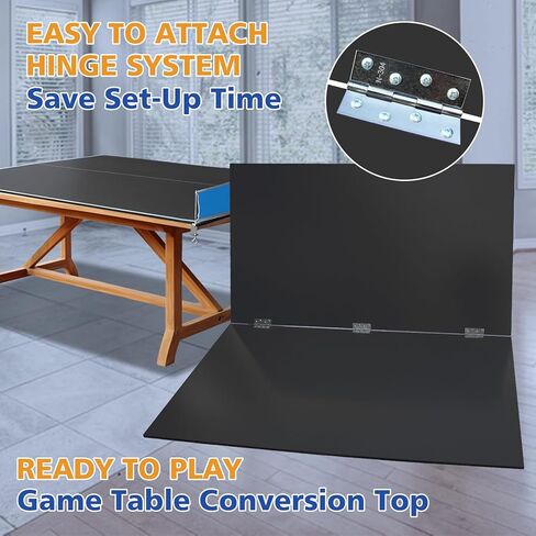 IUNNDS Table Tennis Top for Pool Table, 6ft/7ft/8ft/8ft/8.5ft/9ft Foldable Table Tennis Table for Pool Table, Table Tennis Conversion Top with Net (Blue, 9x5ft,8ft Billiard Table) in Saudi Arabia