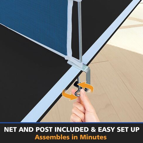 IUNNDS Table Tennis Top for Pool Table, 6ft/7ft/8ft/8ft/8.5ft/9ft Foldable Table Tennis Table for Pool Table, Table Tennis Conversion Top with Net (Blue, 9x5ft,8ft Billiard Table) in Saudi Arabia