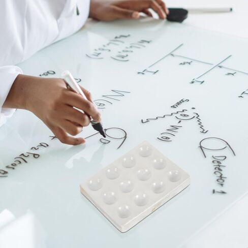 Luxshiny لوحة التفاعل السيراميك 2 قطعة 12 حفرة لوحة بقعة الخزف للاختبار الكيميائي التجربة العلمية استخدام المختبر in Kuwait