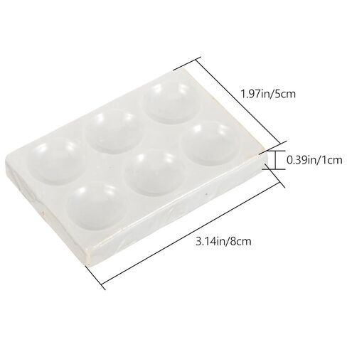 5Pcs Porcelain Ceramic Spot Reaction Plate 6-Hole Chemical Testing Reaction Plate for Laboratory Scientific Experiment Use White and Black in Saudi Arabia