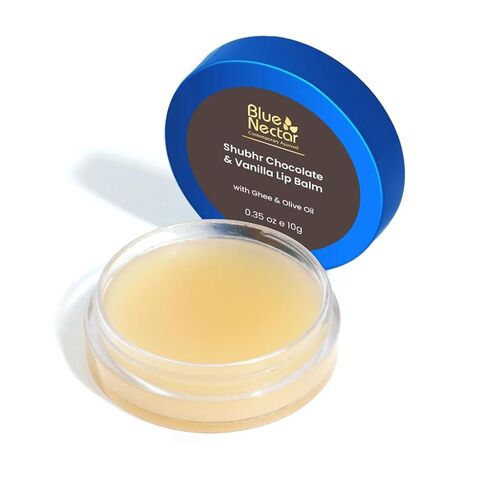 Blue Nectar Ayurvedic Orange Lip Balm with Organic Ghee & Natural Vitamin C for Dry Lips | Moisturizing Lip Gloss with Clean Ingredients (0.35 oz, 10 Herbs) in Kuwait