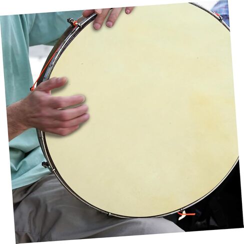 Garneck 2pcs African Drum Heads Diameter Leather Drum Skin Easy to Install Percussion Replacement for Enhanced Bass and Overtone for Musicians in Saudi Arabia