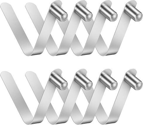 8 Pcs Kayak Paddle Spring Snap Clips, Stainless Steel Push Button Spring Clips Tent Pole Clip Tube Locking Tube Pin Clip for Camping Kayak Paddle Tent Pole in Saudi Arabia