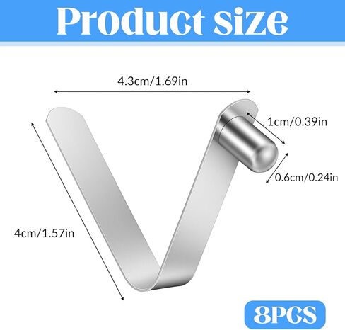 8 Pcs Kayak Paddle Spring Snap Clips, Stainless Steel Push Button Spring Clips Tent Pole Clip Tube Locking Tube Pin Clip for Camping Kayak Paddle Tent Pole in Saudi Arabia
